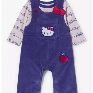 Hello Kitty - Apple Infant Shirt & Overall 2PC Set - NEW - FREE SHIPPING!